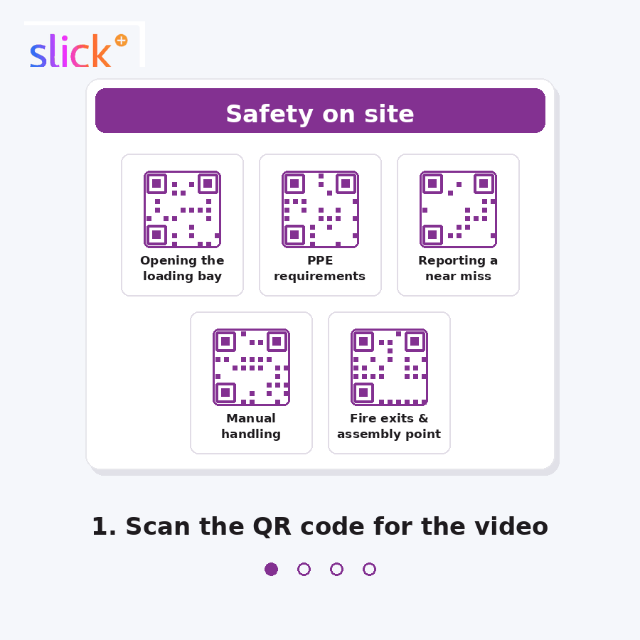 Slick+ QR code access